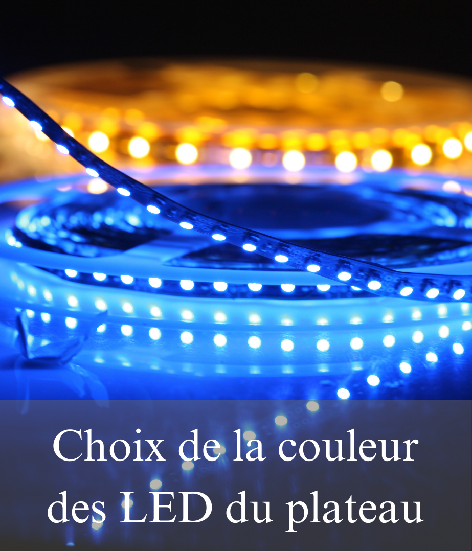 choix de la couleur des led - Photobooth 360 - DG Events